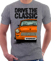 Drive The Classic Trabant. T-shirt in Heather Grey Colour