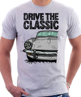 Drive The Classic Triumph Spitfire Mk3 Hardtop. T-shirt in White Colour