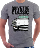 Drive The Classic Triumph Spitfire Mk4 Hardtop. T-shirt in Heather Grey Colour