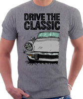 Drive The Classic Triumph Spitfire Mk4 Hardtop. T-shirt in Heather Grey Colour