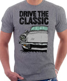 Drive The Classic Triumph Spitfire Mk4 Hardtop. T-shirt in Heather Grey Colour