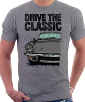 Drive The Classic Triumph Spitfire Mk4 Hardtop. T-shirt in Heather Grey Colour