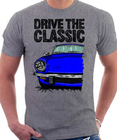 Drive The Classic Triumph Spitfire Mk4 Hardtop. T-shirt in Heather Grey Colour