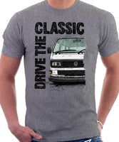 Drive The Classic VW T25 (T3) Square lights . T-shirt in Heather Grey  Colour