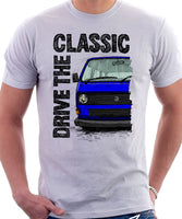 Drive The Classic VW T25 (T3) Water cooled . T-shirt in White Colour