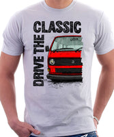 Drive The Classic VW T25 (T3) Water cooled . T-shirt in White Colour