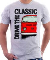 Drive The Classic VW T2 Baywindow Early Model . T-shirt in White Colour