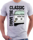 Drive The Classic VW T2 Baywindow Early Model . T-shirt in White Colour