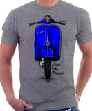 Ride The Classic Vespa. T-shirt in Heather Grey Colour