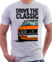 Drive The Classic VW Scirocco Mk1. T-shirt in White Colour