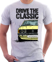 Drive The Classic VW Scirocco Mk1. T-shirt in White Colour