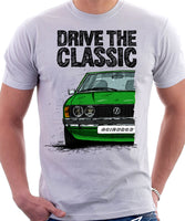 Drive The Classic VW Scirocco Mk1. T-shirt in White Colour
