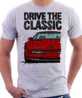 Drive The Classic Chevrolet Corvette C4 Early Model. T-shirt in White Colour