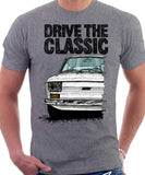 Drive The Classic Fiat 126 Early Model. T-shirt in Heather Grey Colour