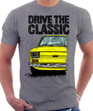 Drive The Classic Fiat 126 Early Model. T-shirt in Heather Grey Colour