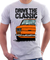 Drive The Classic Fiat 126 Early Model. T-shirt in White Colour