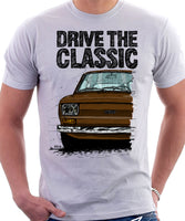 Drive The Classic Fiat 126 Early Model. T-shirt in White Colour