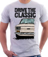 Drive The Classic Fiat 126 Early Model. T-shirt in White Colour