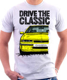 Drive The Classic Opel Calibra Late Model. T-shirt in White Colour