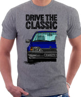 Drive The Classic Opel Kadett E Late Model. T-shirt in Heather Grey Colour