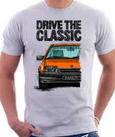 Drive The Classic Opel Kadett E Late Model. T-shirt in White Colour