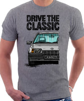 Drive The Classic Opel Kadett E Early Model. T-shirt in Heather Grey Colour