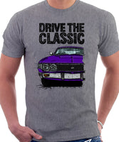 Drive The Classic Toyota Celica 1st Generation GT USDM Late Models. T-shirt in Heather Grey Colour