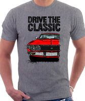 Drive The Classic Toyota Celica 1st Generation GT USDM Late Models. T-shirt in Heather Grey Colour