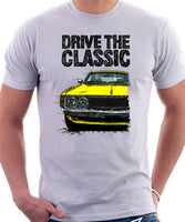 Drive The Classic Toyota Celica 1st Generation GT Early Models. T-shirt in White Colour