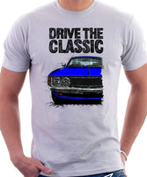Drive The Classic Toyota Celica 1st Generation GT Early Models. T-shirt in White Colour