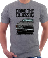 Drive The Classic Toyota Celica 1st Generation ST Early Models. T-shirt in Heather Grey Colour