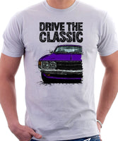 Drive The Classic Toyota Celica 1st Generation ST Early Models. T-shirt in White Colour