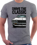 Drive The Classic Toyota Celica 1st Generation ST Late Models. T-shirt in Heather Grey Colour