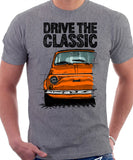 Drive The Classic Fiat 500 R. T-shirt in Heather Grey Colour