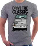 Drive The Classic Fiat 500 R. T-shirt in Heather Grey Colour