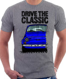 Drive The Classic Fiat 500 R. T-shirt in Heather Grey Colour