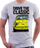 Drive The Classic Fiat 500 R. T-shirt in White Colour