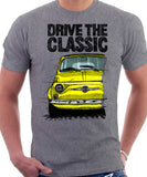 Drive The Classic Fiat 500 Abarth. T-shirt in Heather Grey Colour