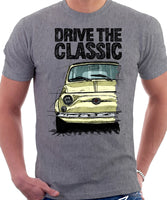 Drive The Classic Fiat 500 Nuova And D. T-shirt in Heather Grey Colour