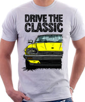 Drive The Classic Jaguar XJ-S Late Model. T-shirt in White Colour