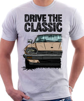 Drive The Classic Jaguar XJ-S Late Model. T-shirt in White Colour