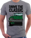 Drive The Classic Jaguar XJ-S Late Model. T-shirt in Heather Grey Colour