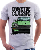 Drive The Classic Jaguar XJ-S Late Model Round Headlights. T-shirt in White Colour