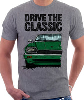 Drive The Classic Jaguar XJS. T-shirt in Heather Grey Colour