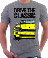 Drive The Classic Jaguar XJS. T-shirt in Heather Grey Colour