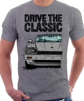 Drive The Classic Jaguar XJS. T-shirt in Heather Grey Colour