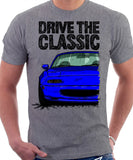 Drive The Classic Mazda MX5 1st Generation. T-shirt in Heather Grey Colour