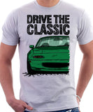 Drive The Classic Mazda MX5 1st Generation. T-shirt in White Colour