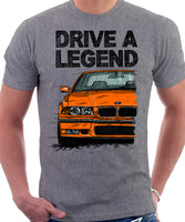 Drive A Legend BMW E36 M3. T-shirt in Heather Grey Colour