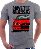 Drive The Classic BMW E36 M3. T-shirt in Heather Grey Colour